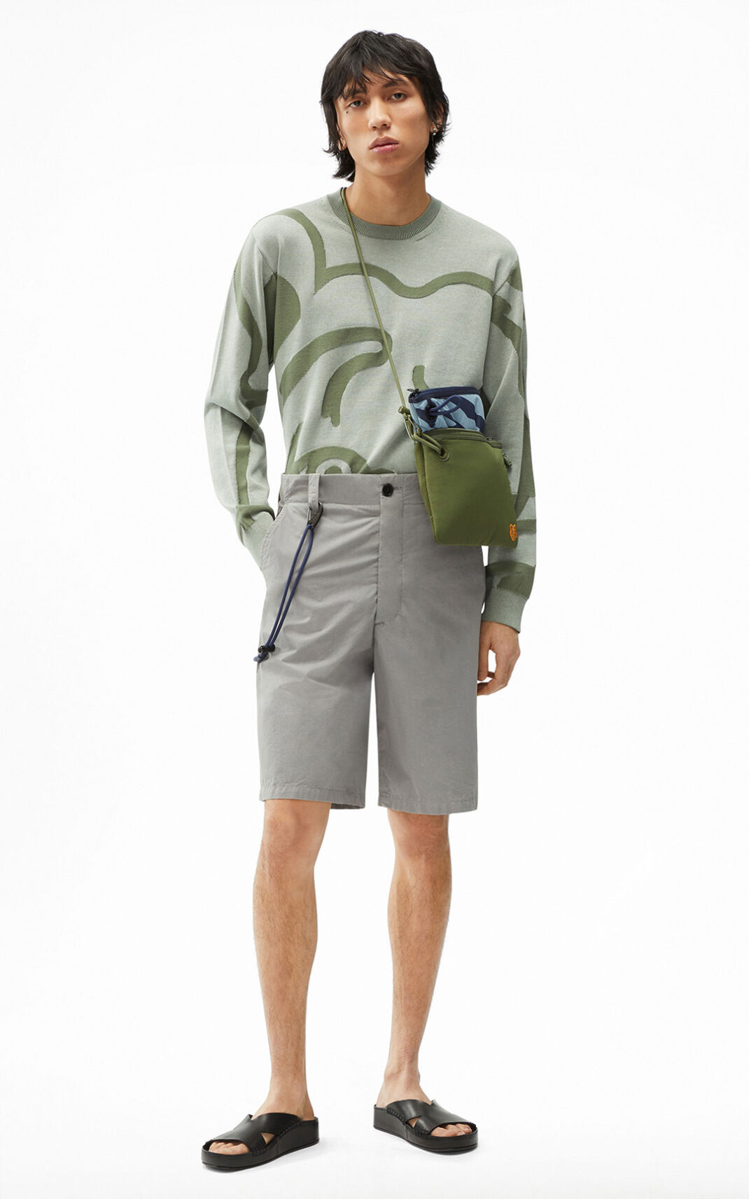 Kenzo Chino Shorts Heren Grijs | 18702SPEJ